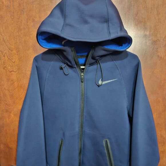 Nike Dri-Fit Therma Sphere Max Hoodie Men's Medium Jacket Full Zip Blue $185 NEW - Picture 1 of 5